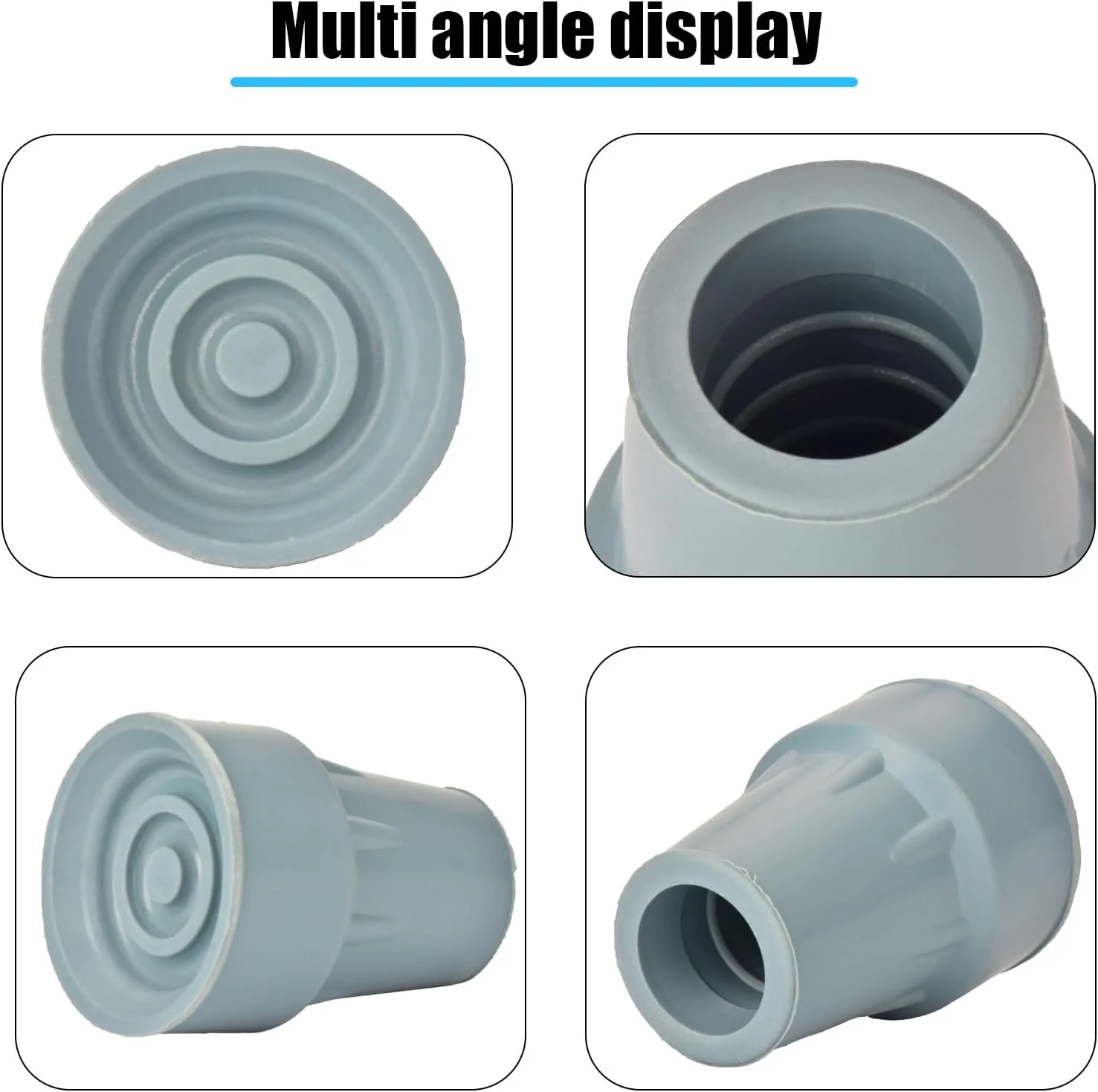 سرهای عصا Sankoly، بسته 4 عددی، سایز 3/4 اینچ، سر عصای ضد لغزش، سرپوش های بادوام لاستیکی جایگزین برای عصا، چوب دستی و واکر سرهای عصا Sankoly، بسته 4 عددی، سایز 3/4 اینچ، سر عصای ضد لغزش، سرپوش های بادوام لاستیکی جایگزین برای عصا، چوب دستی و واکر