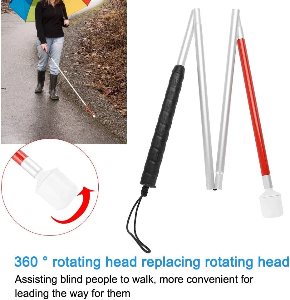 عصای نابینایان Ruaizel، 110 سانتی متر، عصای پیاده روی با نوار بازتابنده برای افراد نابینا و کم بینا عصای نابینایان Ruaizel، 110 سانتی متر، عصای پیاده روی با نوار بازتابنده برای افراد نابینا و کم بینا