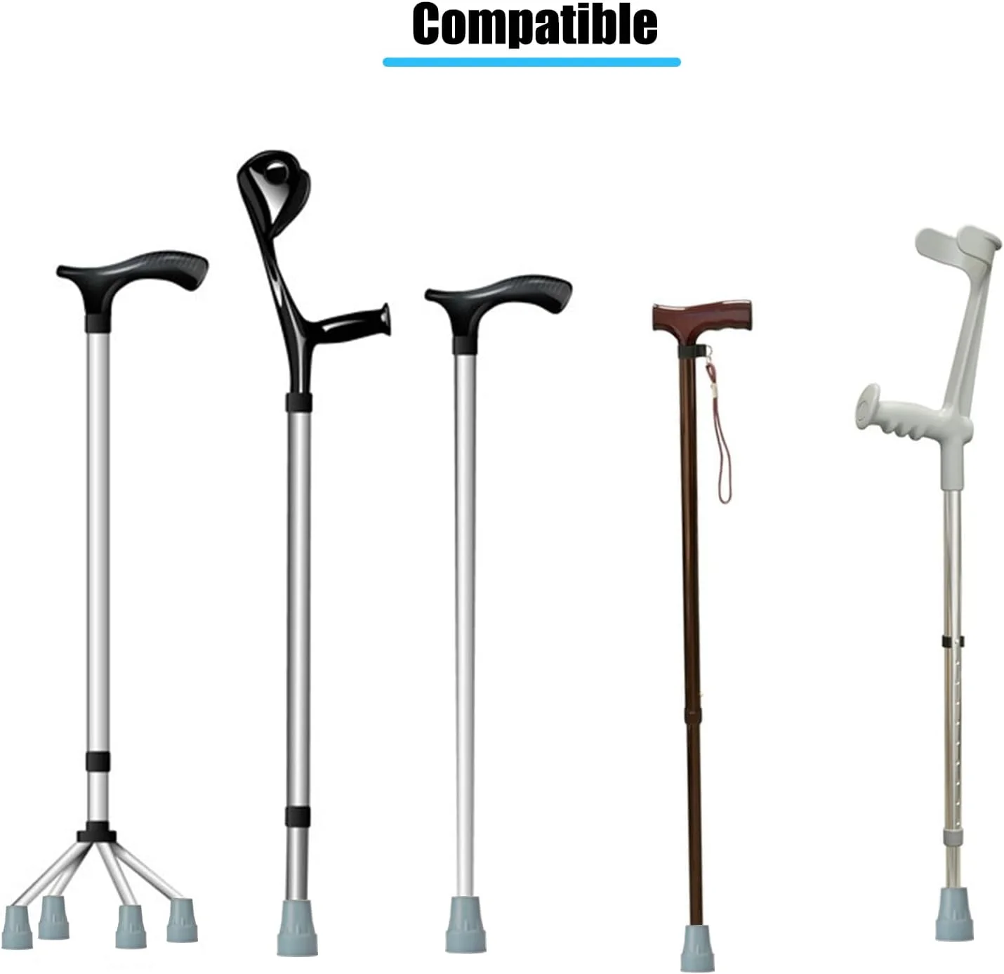 سرهای عصا Sankoly، بسته 4 عددی، سایز 3/4 اینچ، سر عصای ضد لغزش، سرپوش های بادوام لاستیکی جایگزین برای عصا، چوب دستی و واکر سرهای عصا Sankoly، بسته 4 عددی، سایز 3/4 اینچ، سر عصای ضد لغزش، سرپوش های بادوام لاستیکی جایگزین برای عصا، چوب دستی و واکر