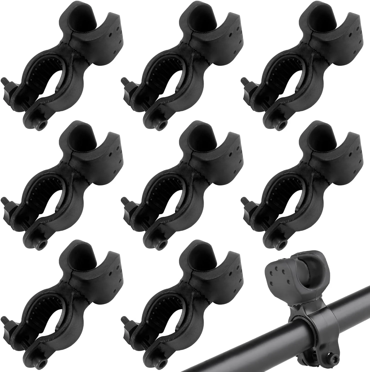 بسته 8 عددی نگهدارنده عصا، عصای چرخشی 360 درجه، لوازم جانبی جهانی نگهدارنده عصا برای دوچرخه، مناسب برای نگهدارنده عصا، ویلچر، اسکوتر حرکتی، دوچرخه