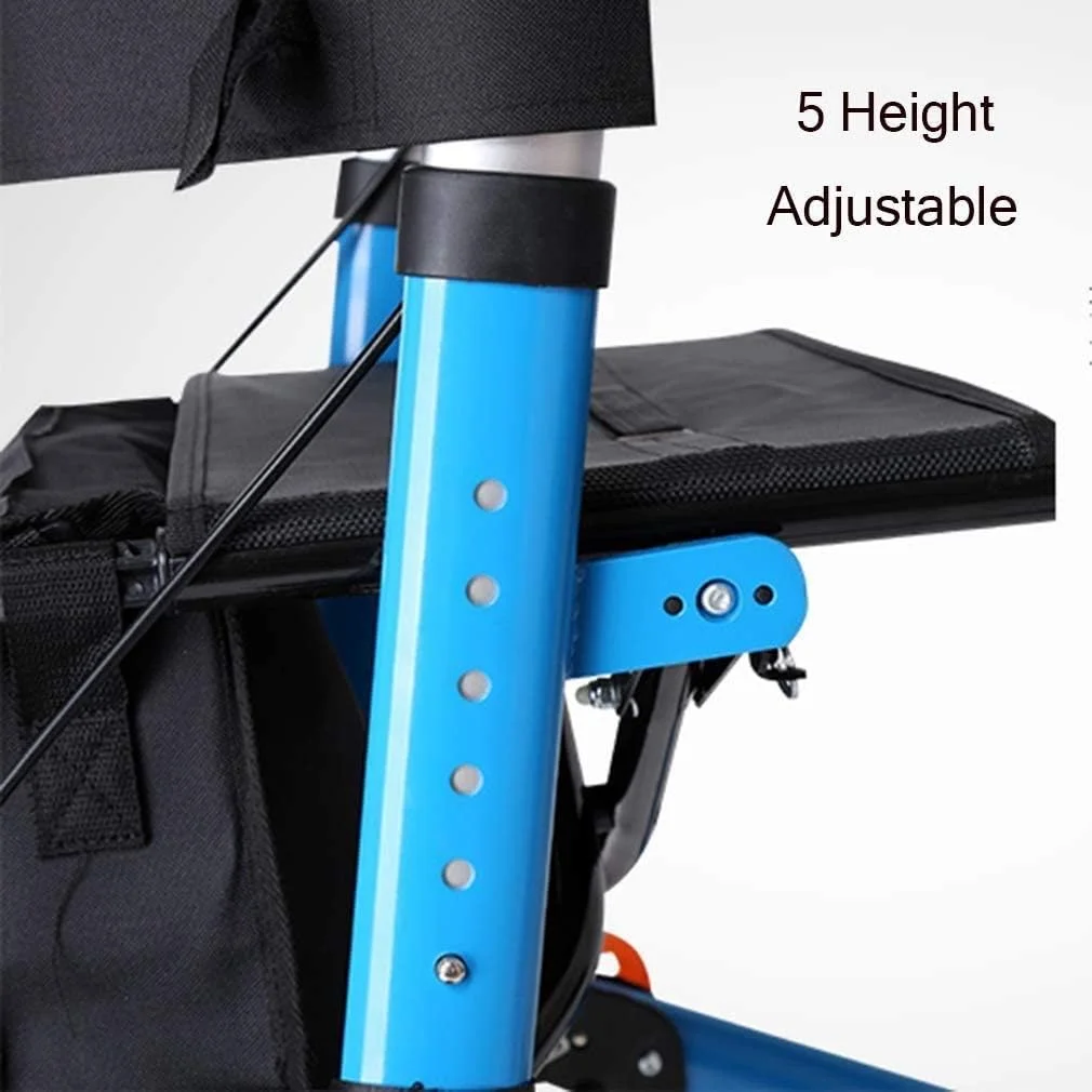 واکر چرخدار سنگین با سبد خرید و صندلی، واکر رولیتور تاشو Drive Medical، کمک های حرکتی پزشکی 4 چرخ با سیستم ترمز دوبل واکر چرخدار سنگین با سبد خرید و صندلی، واکر رولیتور تاشو Drive Medical، کمک های حرکتی پزشکی 4 چرخ با سیستم ترمز دوبل