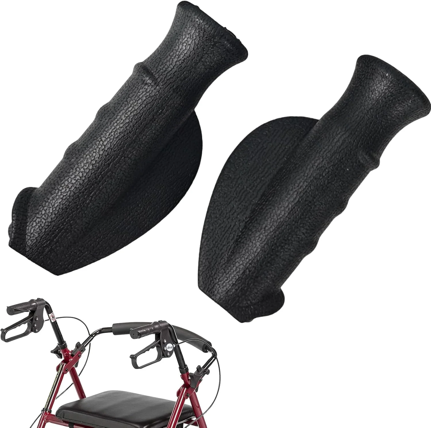 بسته 2 عددی دسته رولیتور، دسته ارگونومیک، قطعات جایگزین رولیتور، دسته واکر 2.2 سانتی متری برای ویلچر رولیتور، لوازم جانبی رولیتور برای افراد مسن، افراد آسیب دیده (12 سانتی متر، راست و چپ)