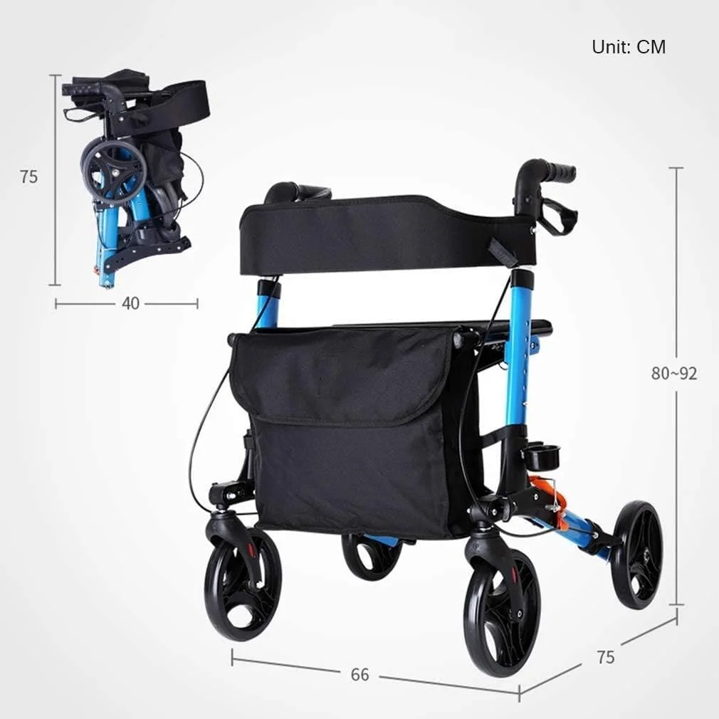 واکر چرخدار سنگین با سبد خرید و صندلی، واکر رولیتور تاشو Drive Medical، کمک های حرکتی پزشکی 4 چرخ با سیستم ترمز دوبل واکر چرخدار سنگین با سبد خرید و صندلی، واکر رولیتور تاشو Drive Medical، کمک های حرکتی پزشکی 4 چرخ با سیستم ترمز دوبل