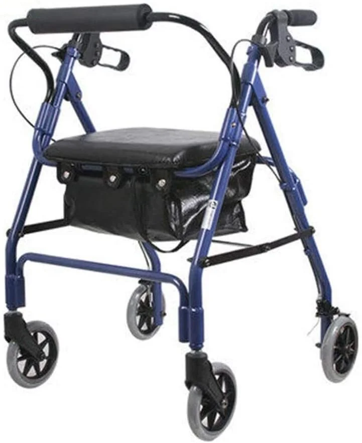 Rolling Walker, Walker Rollator Lightweight Brake Folding Walker Adult Height Adjustable Seat, Standard Walkers