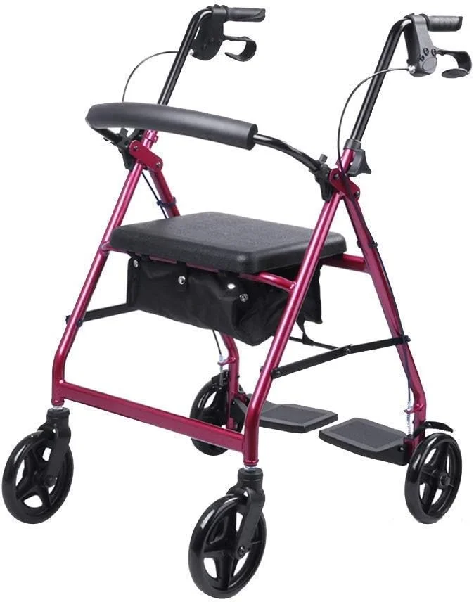 Walker,Rollator Walker Heavy Duty Rollator Walker with Seat Folding Aluminum Rolling Walker with Wheels Folding Rollator for Seniors 8-levels little surprise