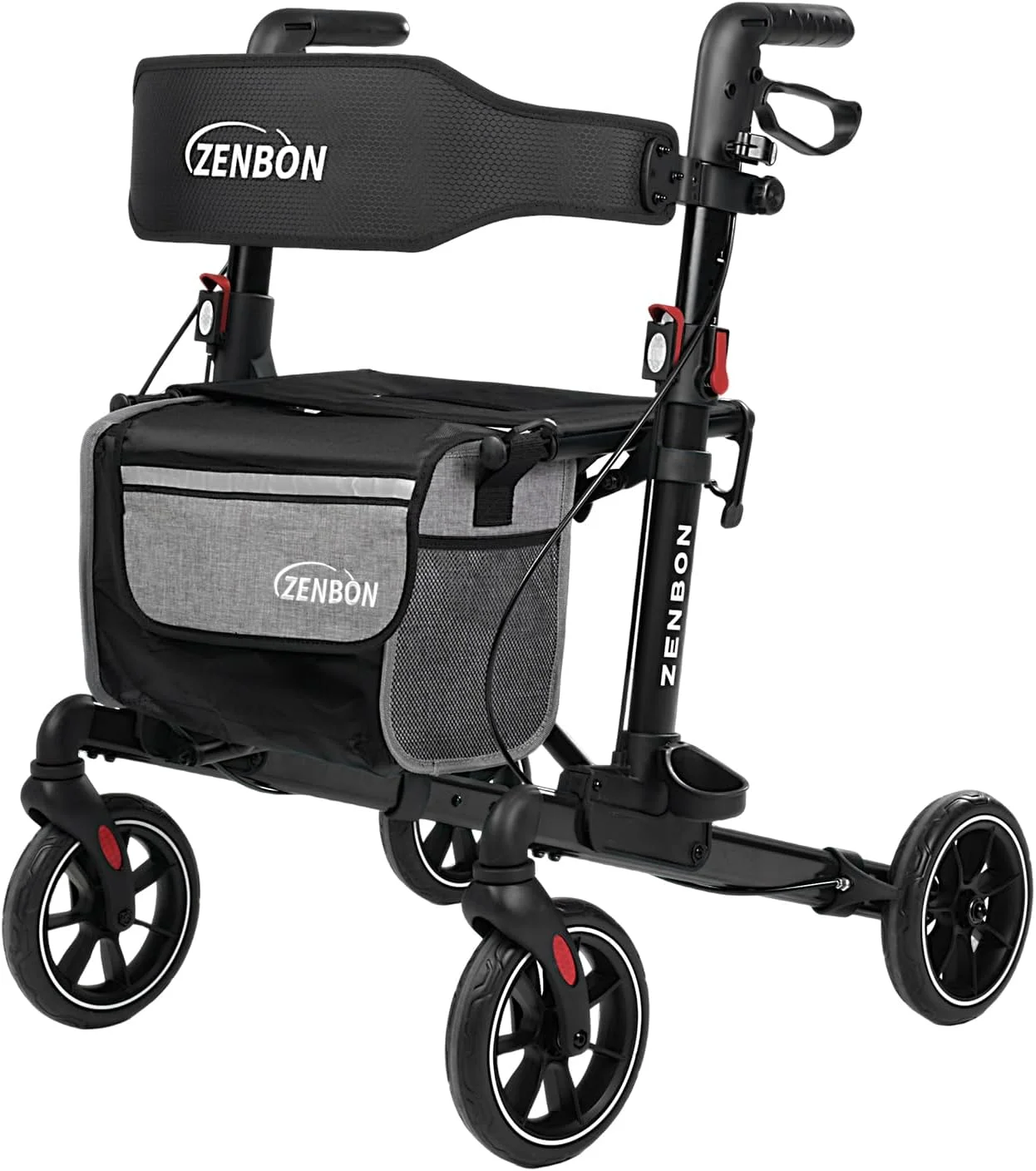 واکر رولیتور برای سالمندان/بزرگسالان، تاشو در دو جهت، واکر چرخ دار با صندلی، ظرفیت 120 کیلوگرم، 4 چرخ بزرگ 8 اینچی، دستگیره های قابل تنظیم ارتفاع، واکر آلومینیومی سبک وزن 7204 (مشکی) واکر رولیتور برای سالمندان/بزرگسالان، تاشو در دو جهت، واکر چرخ دار با صندلی، ظرفیت 120 کیلوگرم، 4 چرخ بزرگ 8 اینچی، دستگیره های قابل تنظیم ارتفاع، واکر آلومینیومی سبک وزن 7204 (مشکی)