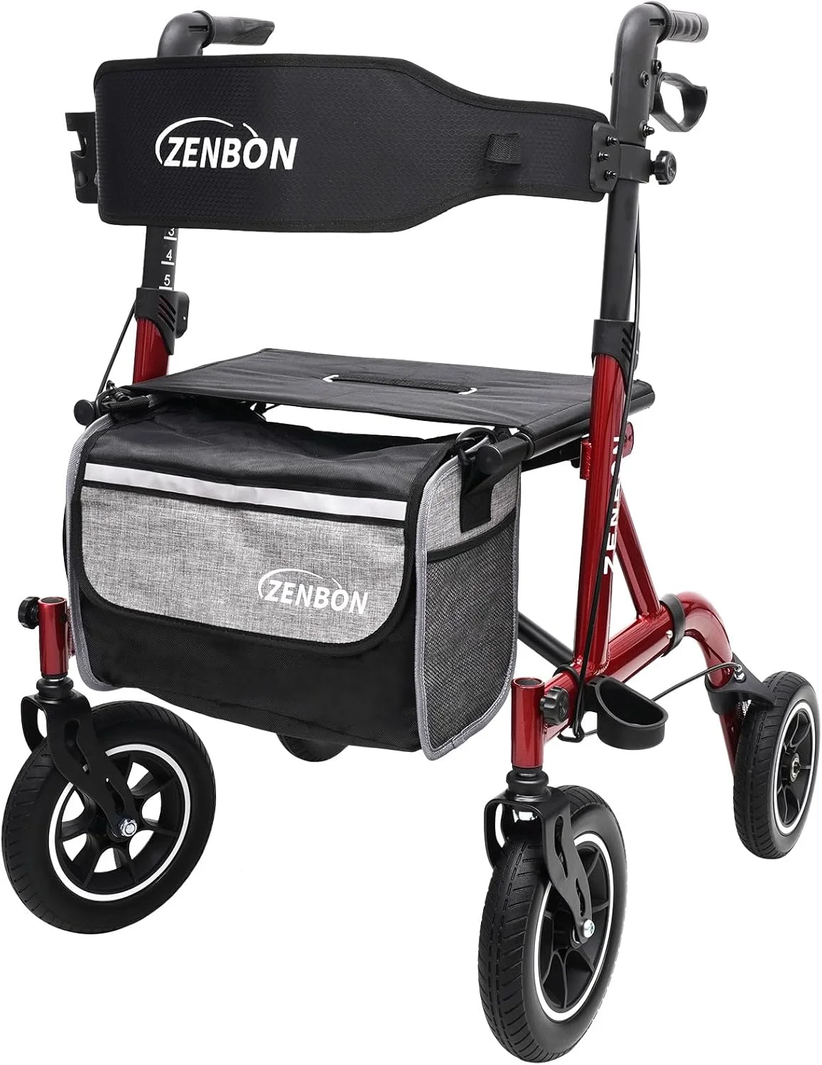 واکر رولیتور برای سالمندان/بزرگسالان، واکر چرخ دار تاشو با صندلی، ظرفیت 150 کیلوگرم، چرخ های 25 سانتی متری، دستگیره ها با قابلیت تنظیم ارتفاع، واکر آلومینیومی سبک و بادوام، پشتی قابل جابجایی 7210 (قرمز) واکر رولیتور برای سالمندان/بزرگسالان، واکر چرخ دار تاشو با صندلی، ظرفیت 150 کیلوگرم، چرخ های 25 سانتی متری، دستگیره ها با قابلیت تنظیم ارتفاع، واکر آلومینیومی سبک و بادوام، پشتی قابل جابجایی 7210 (قرمز)