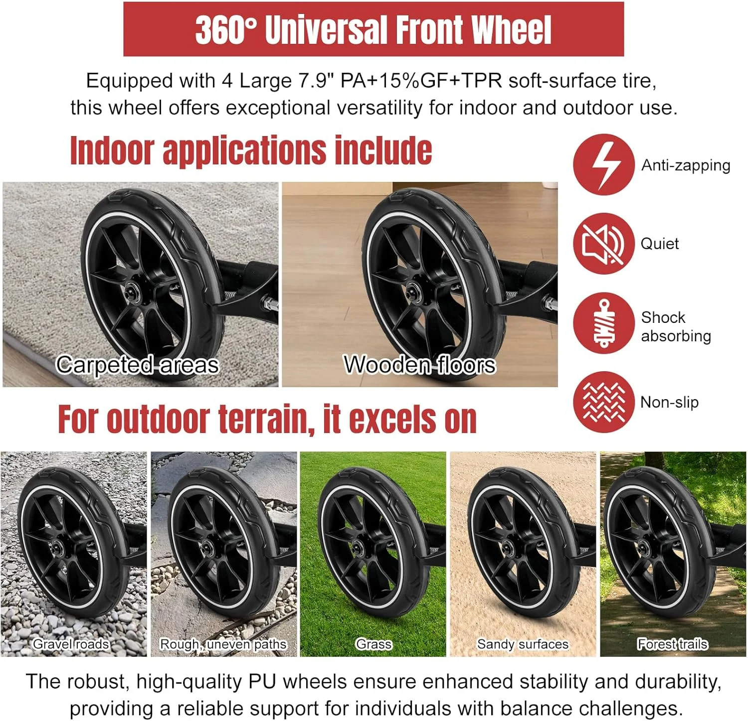 واکر رولیتور برای سالمندان/بزرگسالان، تاشو در دو جهت، واکر چرخ دار با صندلی، ظرفیت 120 کیلوگرم، 4 چرخ بزرگ 8 اینچی، دستگیره های قابل تنظیم ارتفاع، واکر آلومینیومی سبک وزن 7204 (مشکی) واکر رولیتور برای سالمندان/بزرگسالان، تاشو در دو جهت، واکر چرخ دار با صندلی، ظرفیت 120 کیلوگرم، 4 چرخ بزرگ 8 اینچی، دستگیره های قابل تنظیم ارتفاع، واکر آلومینیومی سبک وزن 7204 (مشکی)