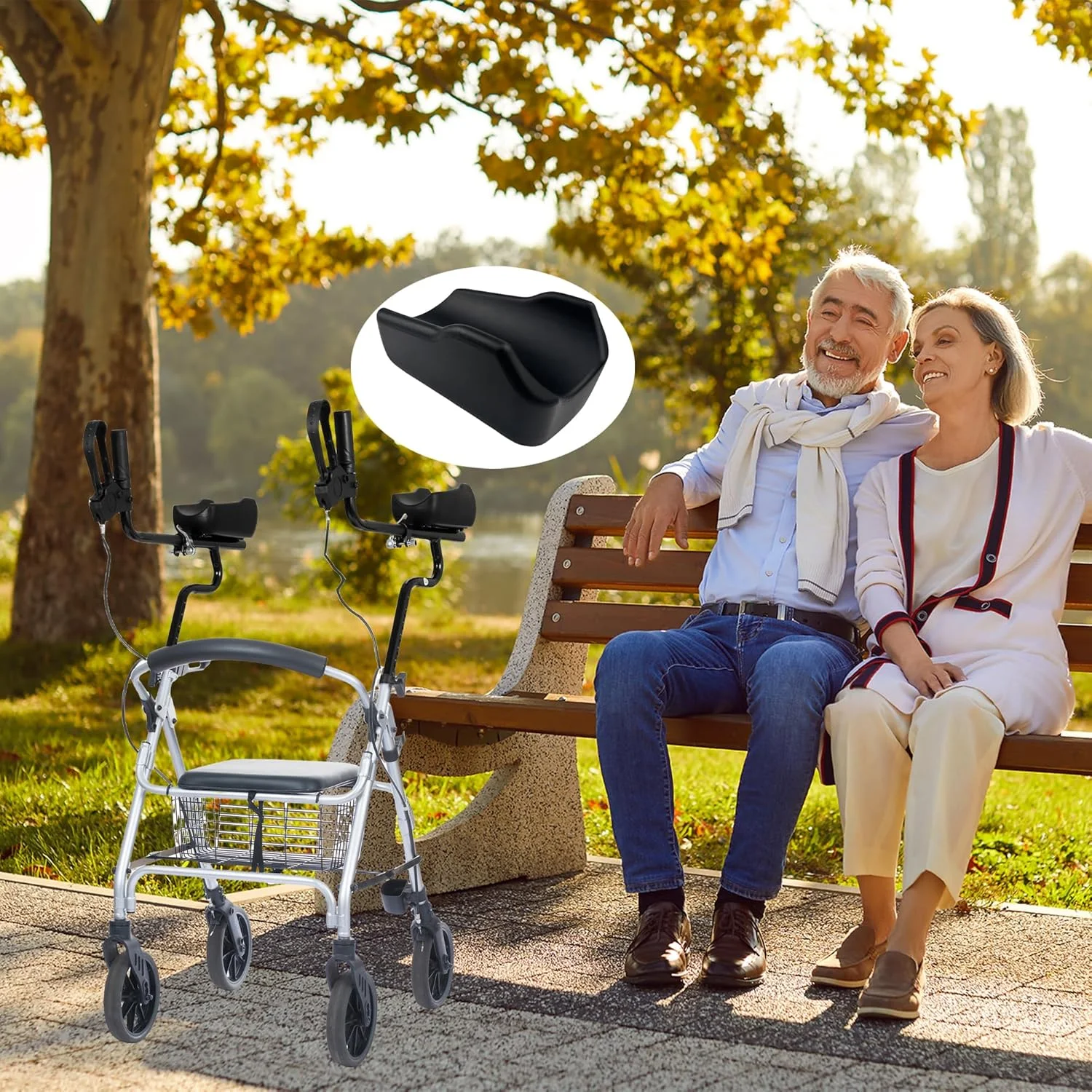 پد زیر بغل رولیتور - لوازم جانبی رولیتور واکر ایستاده، اتصال واکر سکویی، پدهای ساعد جایگزین برای سالمندان، واکر ایستاده و رولیتور ایستاده