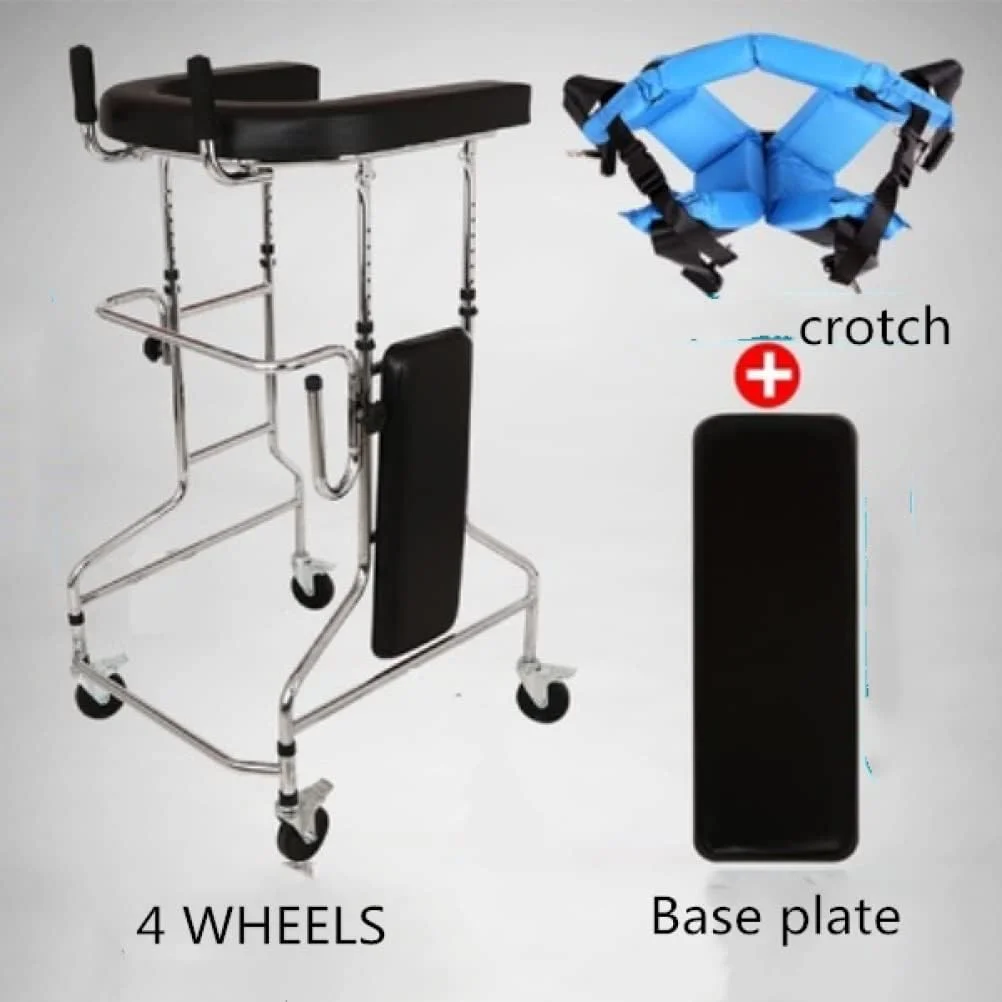 واکر رولیتور مشوا برای سالمندان، دستگاه توانبخشی، قاب ایستاده برای راه رفتن اندام تحتانی با 4 عدد چرخ با طراحی سبک وزن تاشو واکر غلتکی فولادی واکر رولیتور مشوا برای سالمندان، دستگاه توانبخشی، قاب ایستاده برای راه رفتن اندام تحتانی با 4 عدد چرخ با طراحی سبک وزن تاشو واکر غلتکی فولادی