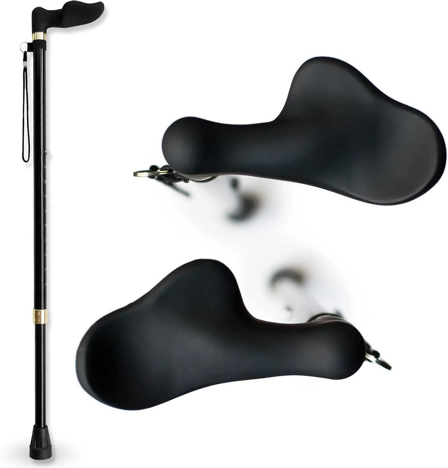 عصای پیاده روی RMS با دسته ارتوپدی با گریپ کف دست برای دست راست - عصای قابل تنظیم برای قرارگیری طبیعی کف دست - ایده آل برای افراد مبتلا به آرتروز یا سندرم تونل کارپال - مشکی عصای پیاده روی RMS با دسته ارتوپدی با گریپ کف دست برای دست راست - عصای قابل تنظیم برای قرارگیری طبیعی کف دست - ایده آل برای افراد مبتلا به آرتروز یا سندرم تونل کارپال - مشکی