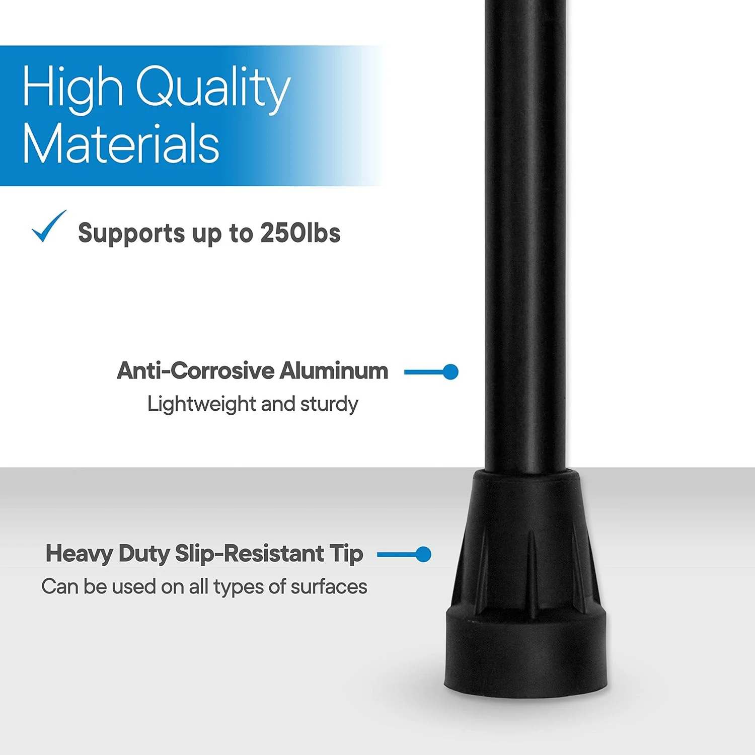 عصای پیاده روی RMS با دسته ارتوپدی با گریپ کف دست برای دست راست - عصای قابل تنظیم برای قرارگیری طبیعی کف دست - ایده آل برای افراد مبتلا به آرتروز یا سندرم تونل کارپال - مشکی عصای پیاده روی RMS با دسته ارتوپدی با گریپ کف دست برای دست راست - عصای قابل تنظیم برای قرارگیری طبیعی کف دست - ایده آل برای افراد مبتلا به آرتروز یا سندرم تونل کارپال - مشکی