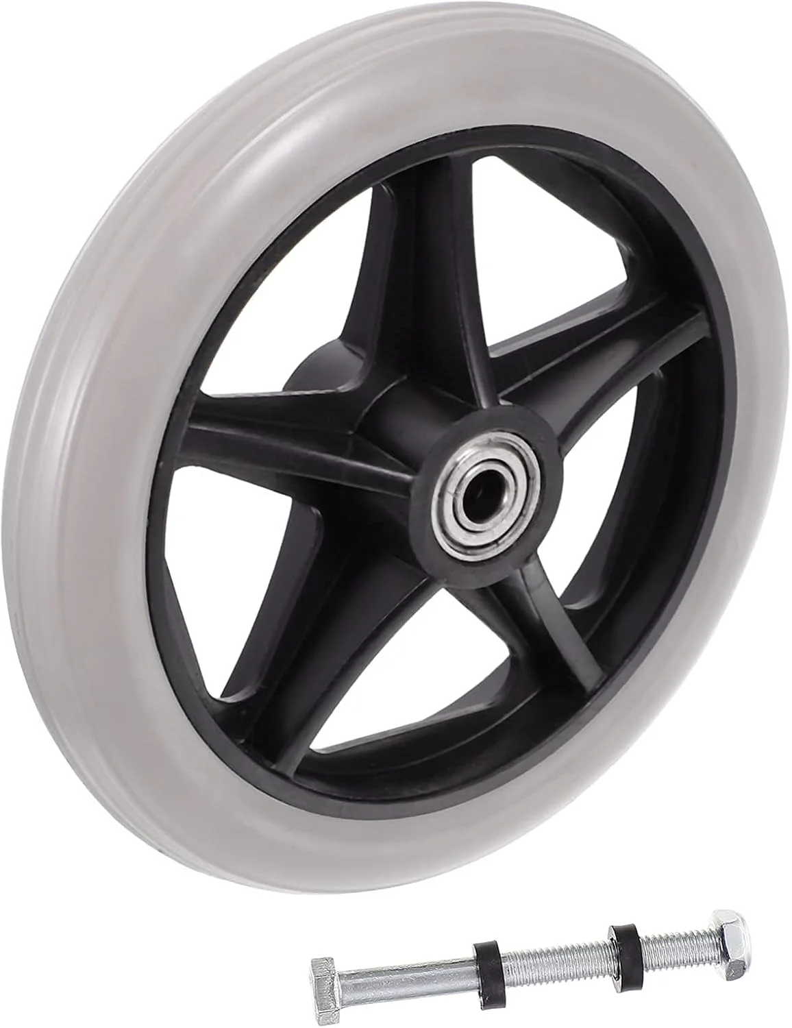 چرخ های توپر خاکستری 6 اینچی جایگزین برای ویلچر، رولیتور، واکر، افراد معلول، چرخ های لاستیکی ضد لغزش، لوازم جانبی ویلچر چرخ های توپر خاکستری 6 اینچی جایگزین برای ویلچر، رولیتور، واکر، افراد معلول، چرخ های لاستیکی ضد لغزش، لوازم جانبی ویلچر