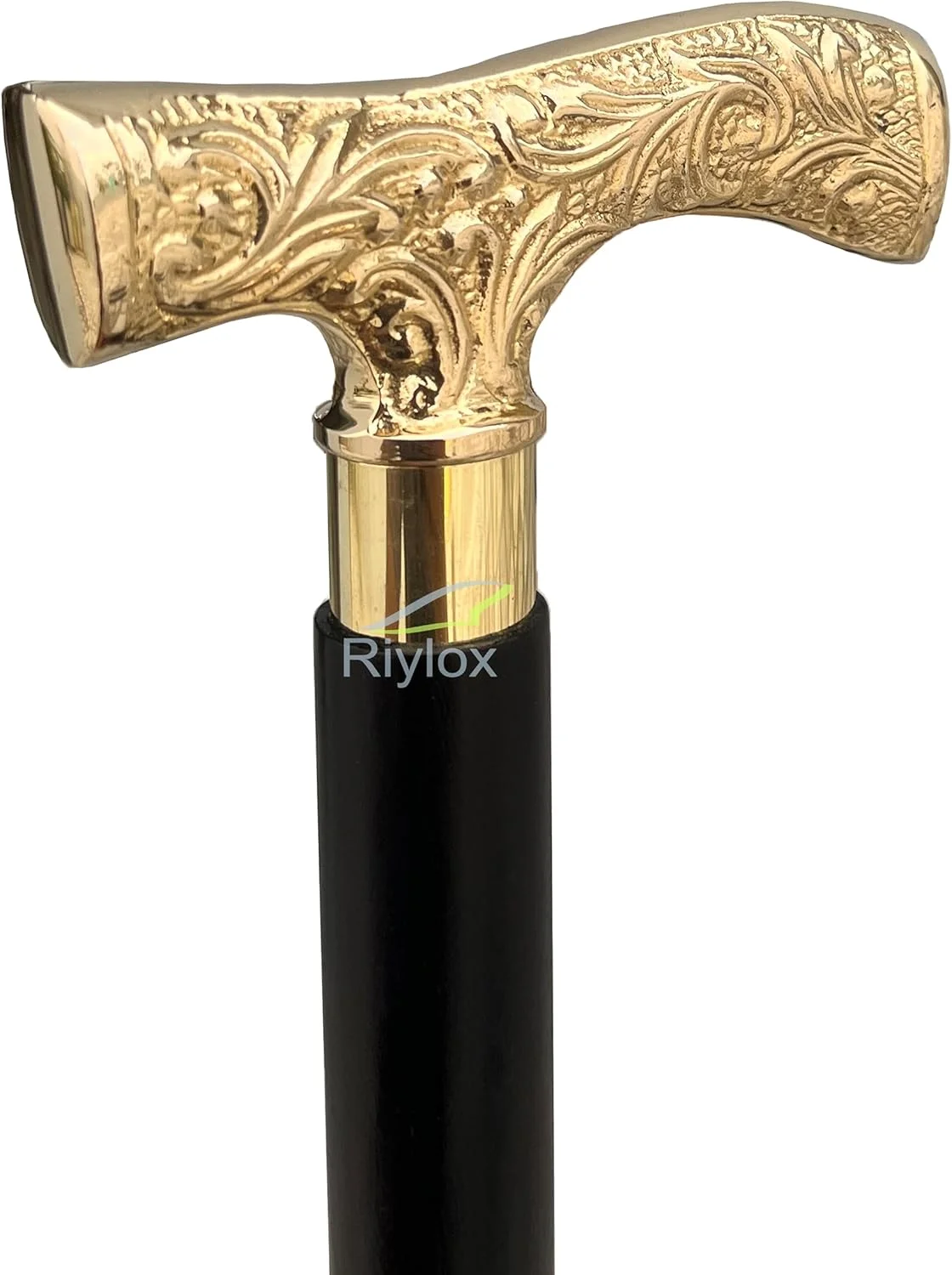 عصای پیاده روی برنجی عتیقه Riylox، عصای پیاده روی لوکس با دسته برنجی طلایی زیبا برای هدیه مردان و زنان عصای پیاده روی برنجی عتیقه Riylox، عصای پیاده روی لوکس با دسته برنجی طلایی زیبا برای هدیه مردان و زنان