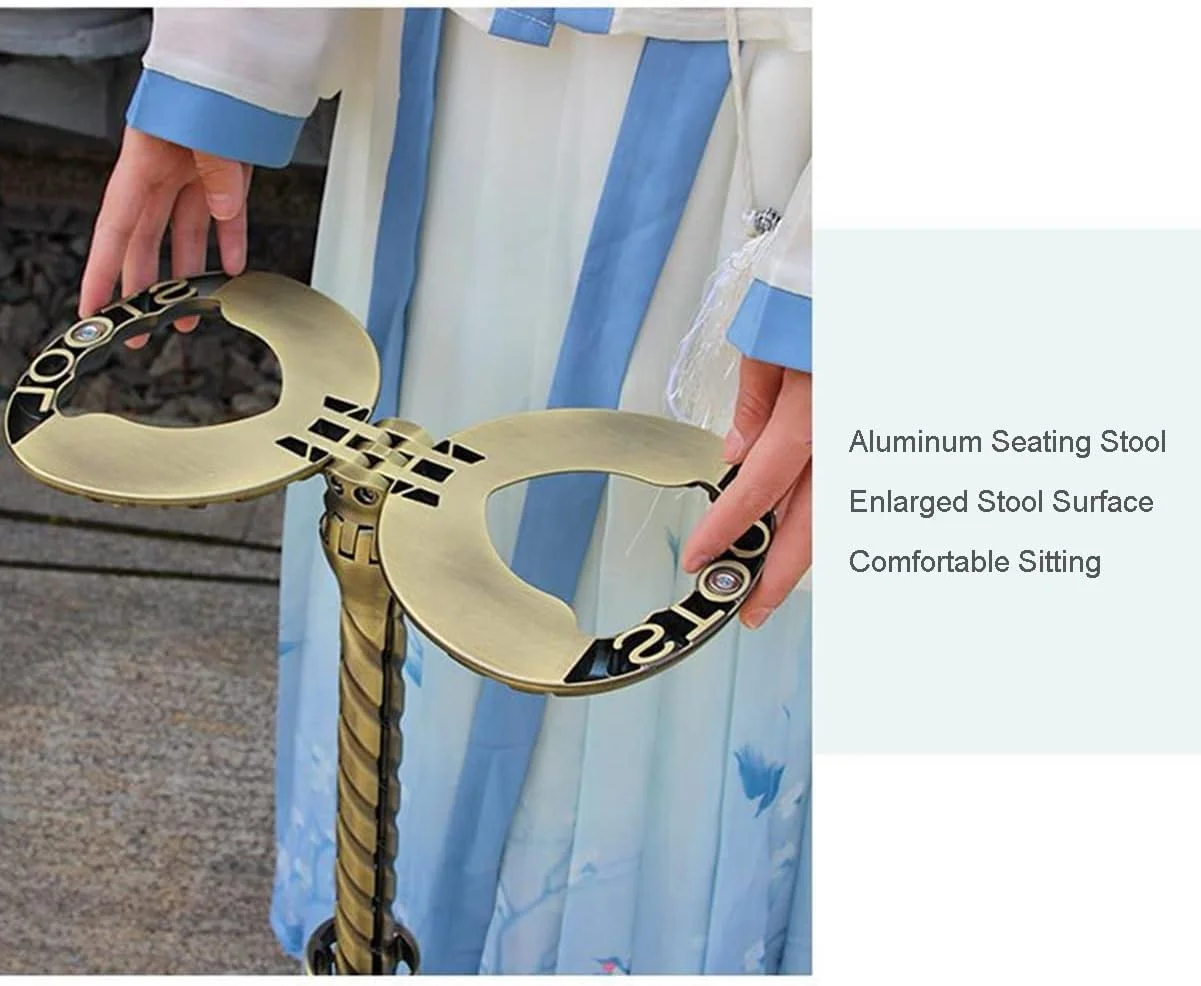 عصای پیاده روی تاشو، صندلی عصا کوهنوردی، صندلی آلیاژ آلومینیوم، لوازم شکار، هدیه کمک حرکتی، عصا مناسب برای فضای باز، انتظار، مسافرت یا استراحت