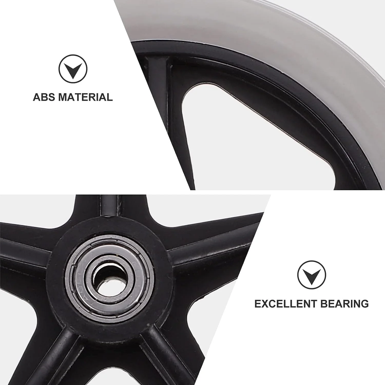 چرخ های توپر خاکستری 6 اینچی جایگزین برای ویلچر، رولیتور، واکر، افراد معلول، چرخ های لاستیکی ضد لغزش، لوازم جانبی ویلچر چرخ های توپر خاکستری 6 اینچی جایگزین برای ویلچر، رولیتور، واکر، افراد معلول، چرخ های لاستیکی ضد لغزش، لوازم جانبی ویلچر