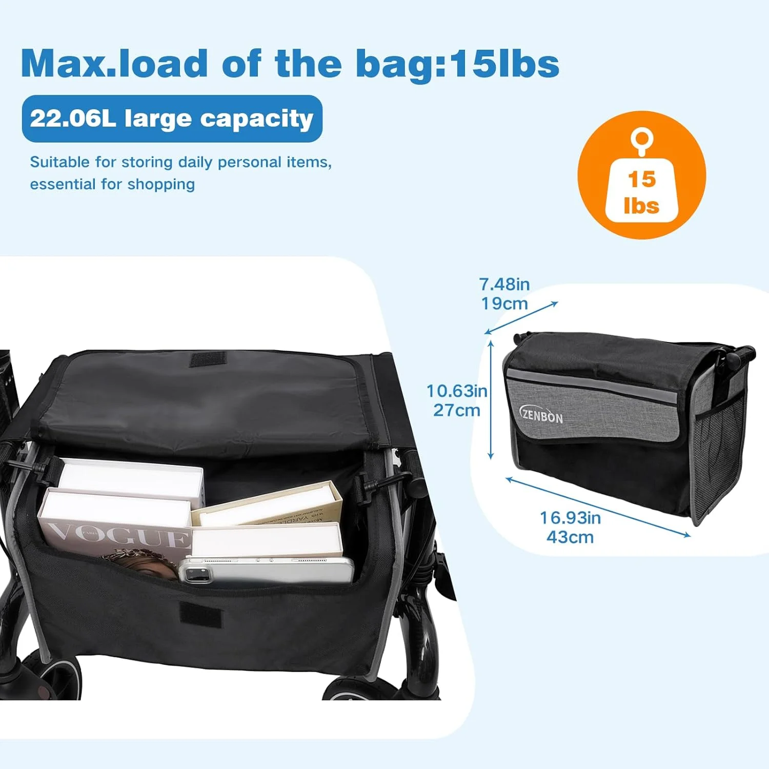 واکر رولیتور تاشو برای سالمندان/بزرگسالان با صندلی، ظرفیت 120 کیلوگرم، 4 چرخ بزرگ 8 اینچی، دستگیره های قابل تنظیم ارتفاع، واکر فیبر کربنی سبک وزن مدل 7206 (مشکی) واکر رولیتور تاشو برای سالمندان/بزرگسالان با صندلی، ظرفیت 120 کیلوگرم، 4 چرخ بزرگ 8 اینچی، دستگیره های قابل تنظیم ارتفاع، واکر فیبر کربنی سبک وزن مدل 7206 (مشکی)