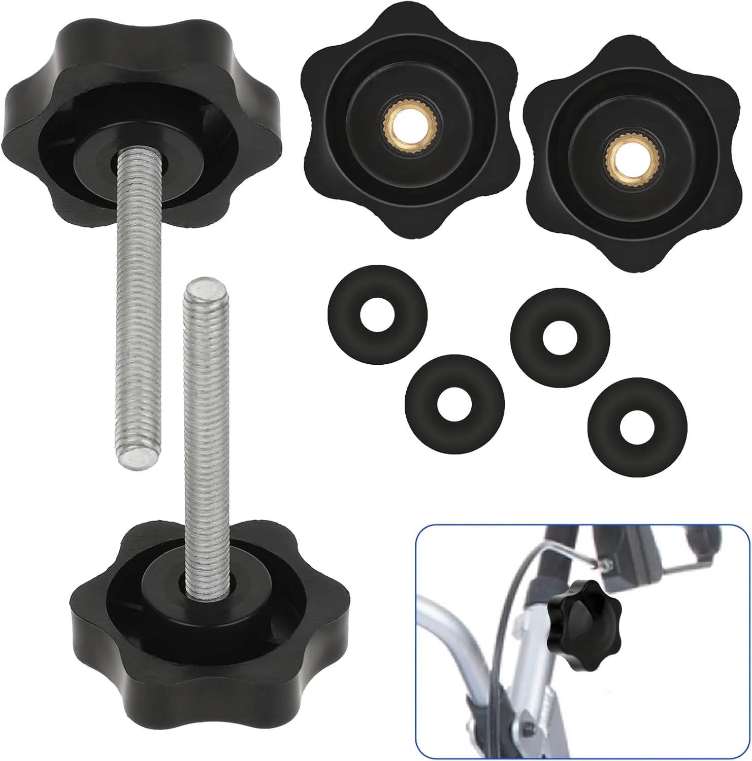 دو بسته دستگیره های تنظیم ارتفاع بازویی واکر رولیتور، لوازم جانبی واکر رولیتور، پیچ تنظیم ارتفاع بازو با دستگیره، پیچ و مهره های M6 T برای اتصال واکر دو بسته دستگیره های تنظیم ارتفاع بازویی واکر رولیتور، لوازم جانبی واکر رولیتور، پیچ تنظیم ارتفاع بازو با دستگیره، پیچ و مهره های M6 T برای اتصال واکر