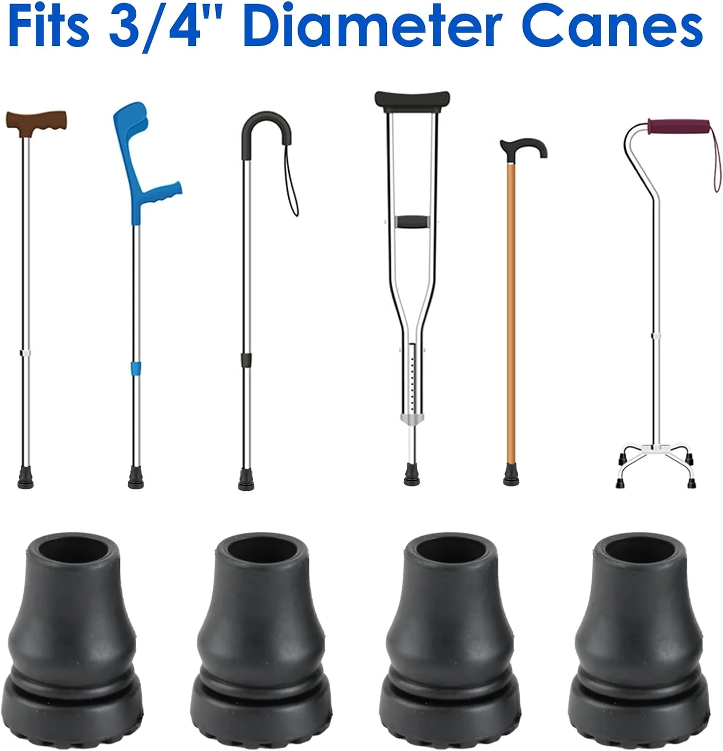 ته پایه عصا 19 میلیمتری، لاستیکی، 4 عددی، مقاوم و ضد لغزش، سری تعویضی استاندارد برای عصاهای تاشو، لوازم جانبی عصا برای عصا، چوب زیر بغل، چوب کوهنوردی، سالمندان، مشکی ته پایه عصا 19 میلیمتری، لاستیکی، 4 عددی، مقاوم و ضد لغزش، سری تعویضی استاندارد برای عصاهای تاشو، لوازم جانبی عصا برای عصا، چوب زیر بغل، چوب کوهنوردی، سالمندان، مشکی