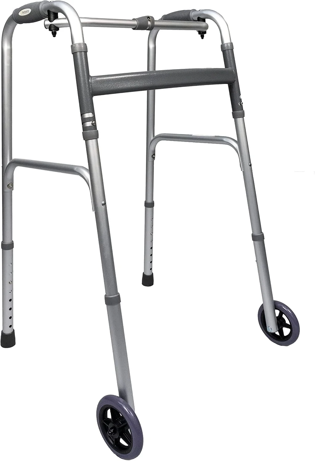 واکر آلومینیومی تاشو با قابلیت تنظیم ارتفاع رِهامو | واکر تاشو برای سالمندان، افراد مسن، معلولان و بزرگسالان | فریم پیاده روی قابل حمل برای استفاده در داخل و خارج از منزل | ظرفیت وزنی - 120 کیلوگرم واکر آلومینیومی تاشو با قابلیت تنظیم ارتفاع رِهامو | واکر تاشو برای سالمندان، افراد مسن، معلولان و بزرگسالان | فریم پیاده روی قابل حمل برای استفاده در داخل و خارج از منزل | ظرفیت وزنی - 120 کیلوگرم