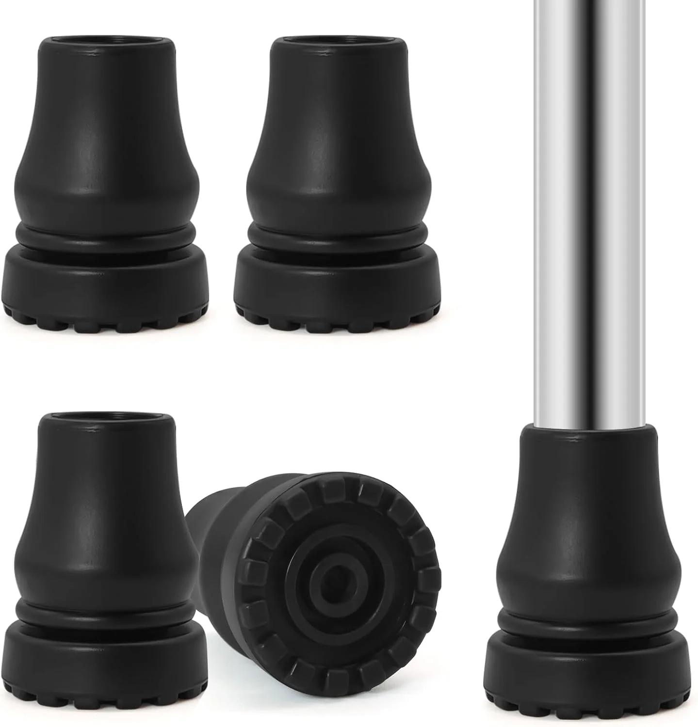 4 عدد سری عصا جایگزین 3/4 اینچی، کلاهک پایه عصا، نوک عصای پیاده روی، لوازم جانبی عصای لاستیکی سنگین برای عصا، چوب های پیاده روی، واکرها، صندلی های توالت فرنگی، صندلی های حمام