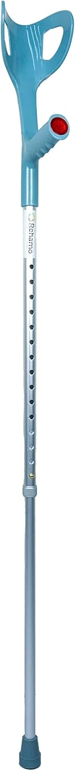 عصای زیر بغل سبک وزن رِهامو برای سالمندان، معلولان، افراد مسن و بزرگسالان | عصای آرنجی آلومینیومی قابل تنظیم | عصای پزشکی تاشو با قابلیت تنظیم ارتفاع (1 عدد) عصای زیر بغل سبک وزن رِهامو برای سالمندان، معلولان، افراد مسن و بزرگسالان | عصای آرنجی آلومینیومی قابل تنظیم | عصای پزشکی تاشو با قابلیت تنظیم ارتفاع (1 عدد)