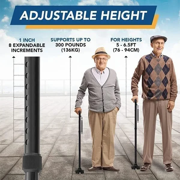 عصای همه کاره رِهامو مدل Freedom Edition | عصای آلومینیومی تاشو و قابل تنظیم برای معلولین، بزرگسالان، سالمندان و افراد مسن | مناسب فضای داخلی و خارجی | وسیله کمکی پیاده روی | عصای پیاده روی مردانه و زنانه عصای همه کاره رِهامو مدل Freedom Edition | عصای آلومینیومی تاشو و قابل تنظیم برای معلولین، بزرگسالان، سالمندان و افراد مسن | مناسب فضای داخلی و خارجی | وسیله کمکی پیاده روی | عصای پیاده روی مردانه و زنانه