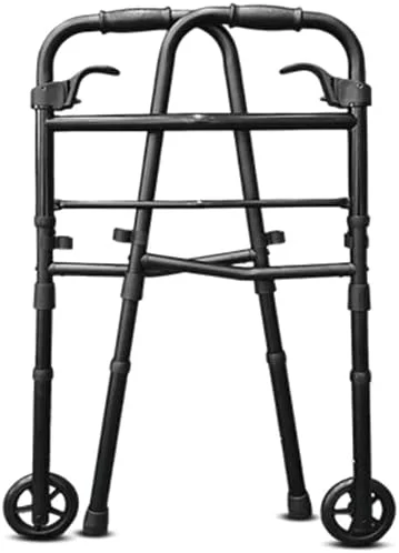 واکر تاشو سبک وزن با قابلیت تنظیم ارتفاع Rehamo برای سالمندان، بزرگسالان و بیماران | آلومینیومی با چرخ | مناسب استفاده در فضای باز و داخل خانه | مسافرتی - مشکی واکر تاشو سبک وزن با قابلیت تنظیم ارتفاع Rehamo برای سالمندان، بزرگسالان و بیماران | آلومینیومی با چرخ | مناسب استفاده در فضای باز و داخل خانه | مسافرتی - مشکی