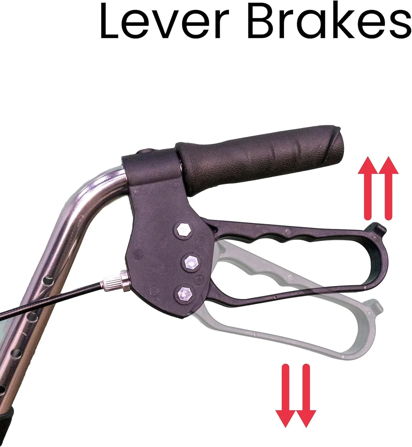 واکر رولیتور آلومینیومی Rehamo با صندلی | 4 چرخ بزرگ | واکر بزرگسالان با چرخ | تاشو، با قابلیت تنظیم ارتفاع، ظرفیت وزنی 110 کیلوگرم، سیستم ترمز 2 چرخ