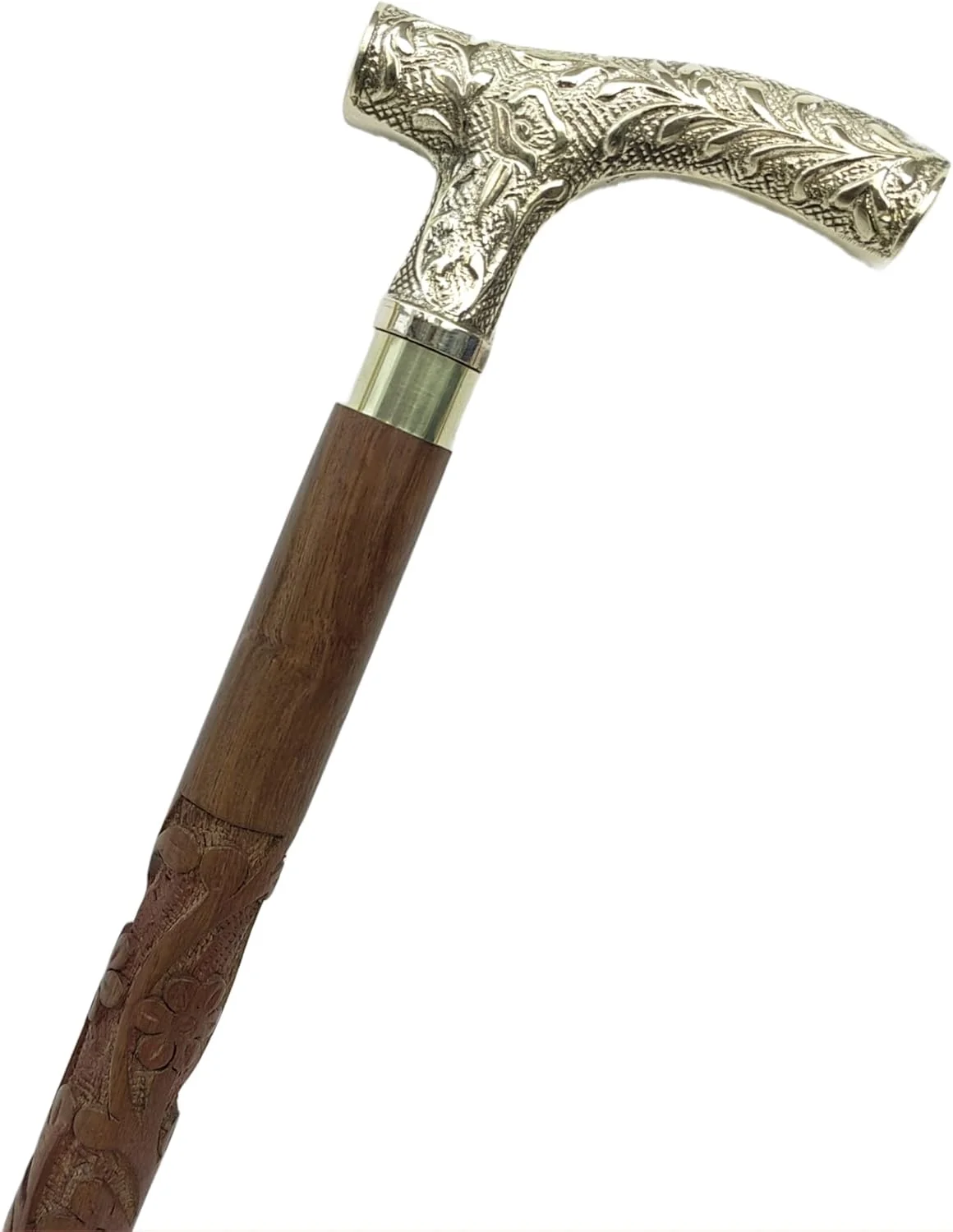 عصای پیاده روی چوبی Prime Art با دسته برنجی، هدیه سلطنتی برای مردان و زنان، طراحی چوبی دست ساز، هدیه برای استفاده روزمره، بهترین هدیه (دسته (C)) عصای پیاده روی چوبی Prime Art با دسته برنجی، هدیه سلطنتی برای مردان و زنان، طراحی چوبی دست ساز، هدیه برای استفاده روزمره، بهترین هدیه (دسته (C))