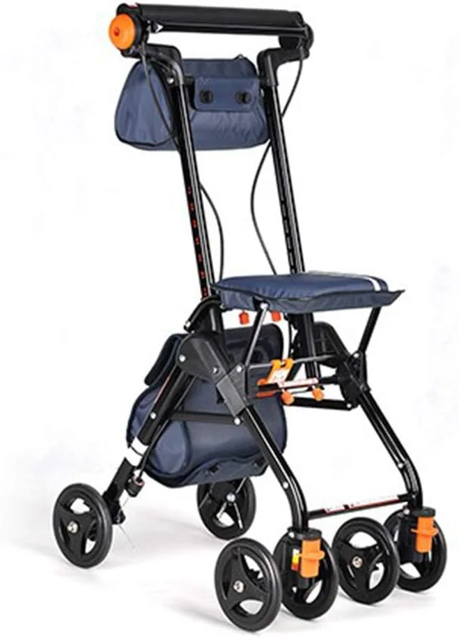 واکر 4 چرخ تاشو قابل حمل، واکر رولیتور درایو با صندلی، واکر چرخ دار پزشکی با سیستم ترمز دوبل، مناسب برای افراد مسن با یک سورپرایز کوچک واکر 4 چرخ تاشو قابل حمل، واکر رولیتور درایو با صندلی، واکر چرخ دار پزشکی با سیستم ترمز دوبل، مناسب برای افراد مسن با یک سورپرایز کوچک