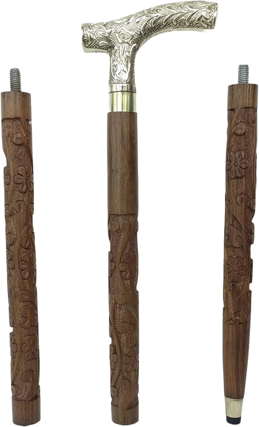 عصای پیاده روی چوبی Prime Art با دسته برنجی، هدیه سلطنتی برای مردان و زنان، طراحی چوبی دست ساز، هدیه برای استفاده روزمره، بهترین هدیه (دسته (C)) عصای پیاده روی چوبی Prime Art با دسته برنجی، هدیه سلطنتی برای مردان و زنان، طراحی چوبی دست ساز، هدیه برای استفاده روزمره، بهترین هدیه (دسته (C))