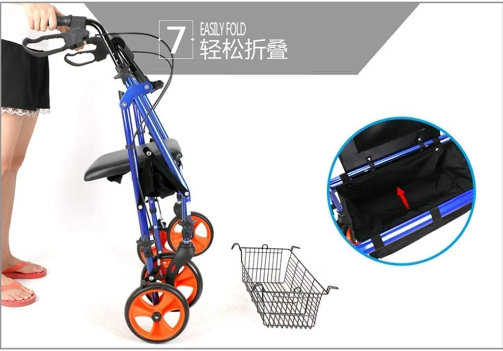 عصا زیر بغل QIVGXBO Leunlee، چرخ خرید، واکر، رولیتور چهار چرخ آلومینیومی، صندلی با پشتی و سبد خرید، ارتفاع قابل تنظیم، چرخ 8 اینچی (20 سانتی متر)، ترمز دستی عصا زیر بغل QIVGXBO Leunlee، چرخ خرید، واکر، رولیتور چهار چرخ آلومینیومی، صندلی با پشتی و سبد خرید، ارتفاع قابل تنظیم، چرخ 8 اینچی (20 سانتی متر)، ترمز دستی