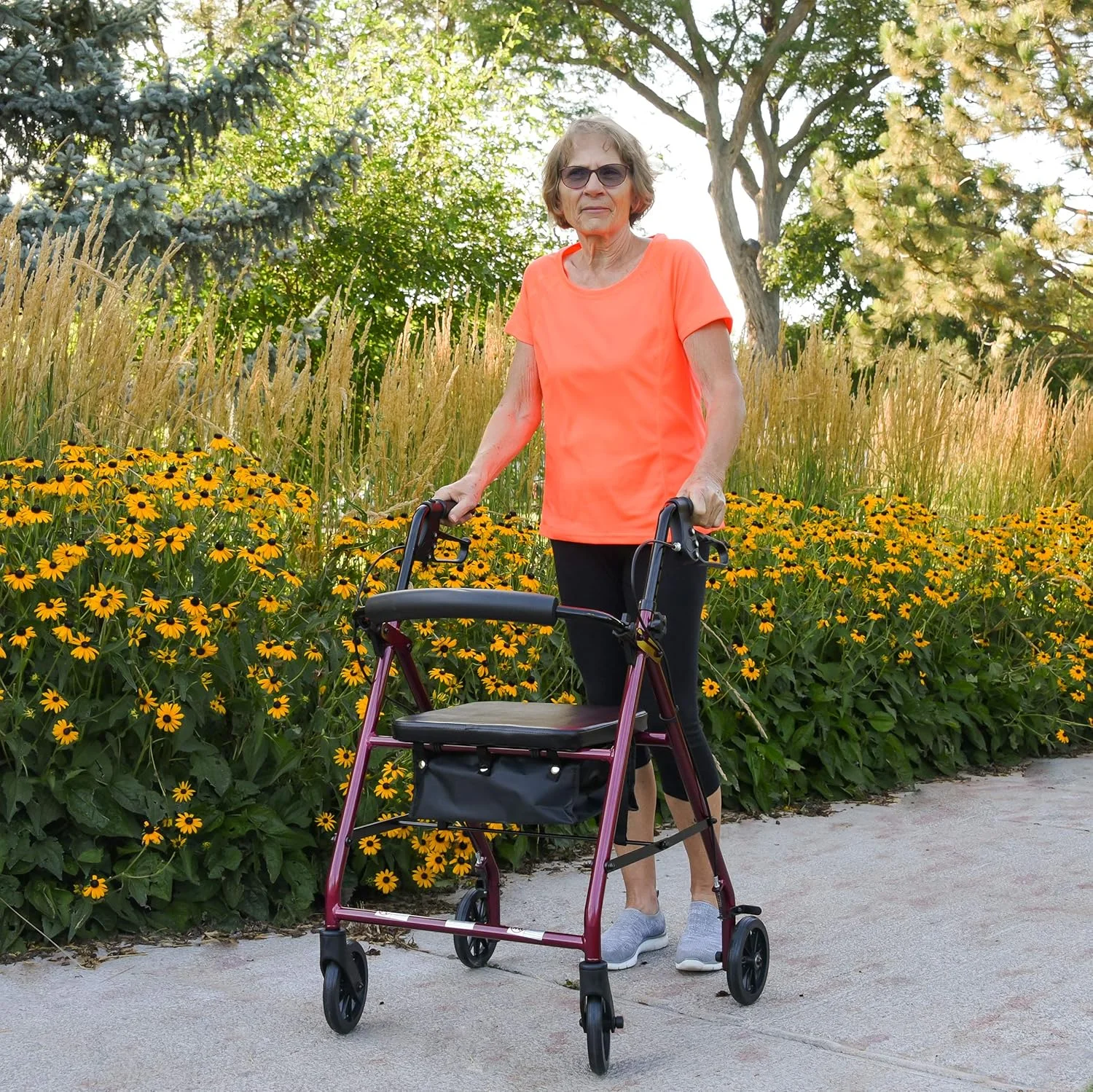 رولیتور آلومینیومی نوجوانان پروبیسیکس با چرخ های 6 اینچی، ظرفیت وزن 250 پوند، رنگ بورگاندی رولیتور آلومینیومی نوجوانان پروبیسیکس با چرخ های 6 اینچی، ظرفیت وزن 250 پوند، رنگ بورگاندی