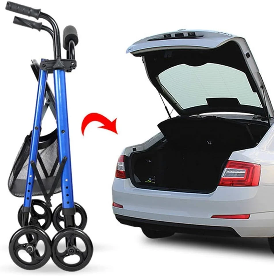 عصا زیر بغل QIVGXBO Leunlee، واکر رولیتور آلومینیومی با پشتی تاشو و قابل جابجایی، صندلی پد دار، چرخ های 6 اینچی (15 سانتی متری)، ارتفاع دسته و صندلی قابل تنظیم - آبی عصا زیر بغل QIVGXBO Leunlee، واکر رولیتور آلومینیومی با پشتی تاشو و قابل جابجایی، صندلی پد دار، چرخ های 6 اینچی (15 سانتی متری)، ارتفاع دسته و صندلی قابل تنظیم - آبی