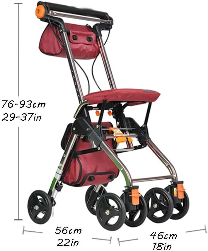 واکر 4 چرخ تاشو قابل حمل، واکر رولیتور درایو با صندلی، واکر چرخ دار پزشکی با سیستم ترمز دوبل، مناسب برای افراد مسن با یک سورپرایز کوچک واکر 4 چرخ تاشو قابل حمل، واکر رولیتور درایو با صندلی، واکر چرخ دار پزشکی با سیستم ترمز دوبل، مناسب برای افراد مسن با یک سورپرایز کوچک
