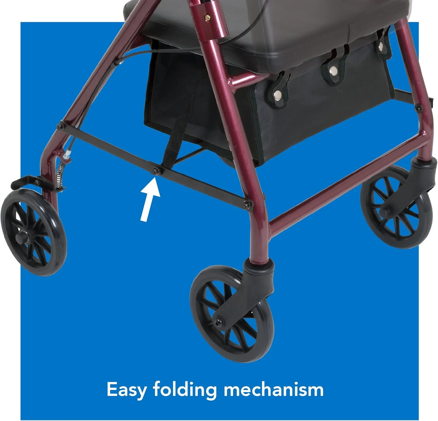 رولیتور آلومینیومی نوجوانان پروبیسیکس با چرخ های 6 اینچی، ظرفیت وزن 250 پوند، رنگ بورگاندی رولیتور آلومینیومی نوجوانان پروبیسیکس با چرخ های 6 اینچی، ظرفیت وزن 250 پوند، رنگ بورگاندی