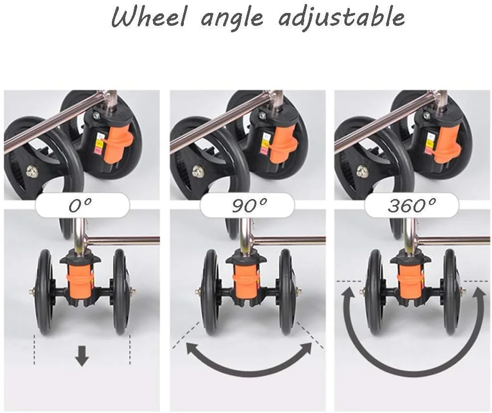 واکر 4 چرخ تاشو قابل حمل، واکر رولیتور با صندلی، واکر پزشکی چرخ دار با سیستم ترمز دوبل، مناسب برای سالمندان به همراه یک هدیه کوچک