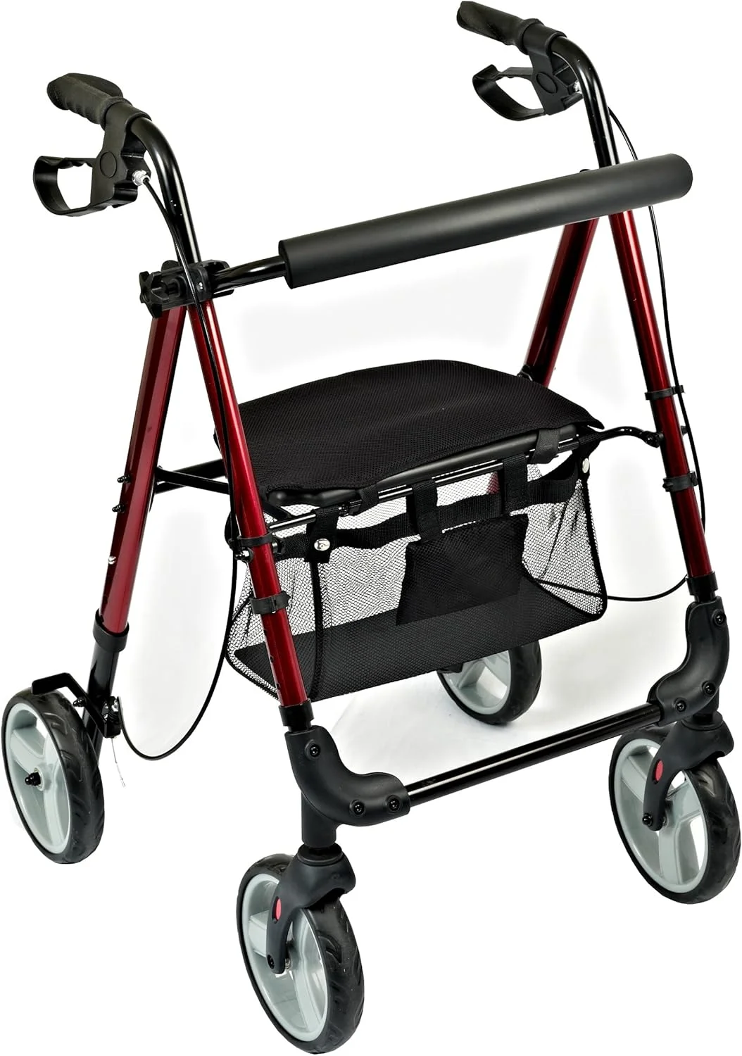 رولیتور چهار چرخ سبک وزن NRS Healthcare M87719 با صندلی - تاشو و قابل تنظیم رولیتور چهار چرخ سبک وزن NRS Healthcare M87719 با صندلی - تاشو و قابل تنظیم