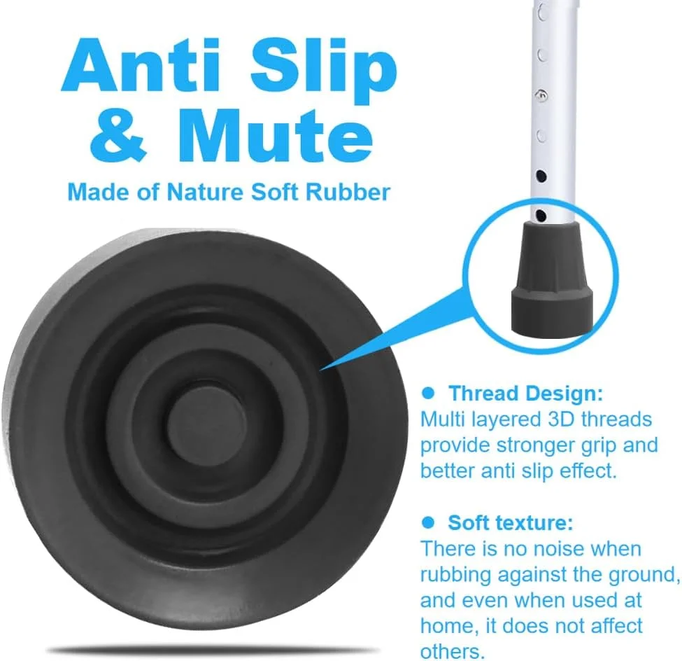 OBTANIM بسته 4 عددی نوک لاستیکی عصا جایگزین 3/4 اینچی برای عصا، زیر بغل، چوب های پیاده روی و واکرها OBTANIM بسته 4 عددی نوک لاستیکی عصا جایگزین 3/4 اینچی برای عصا، زیر بغل، چوب های پیاده روی و واکرها