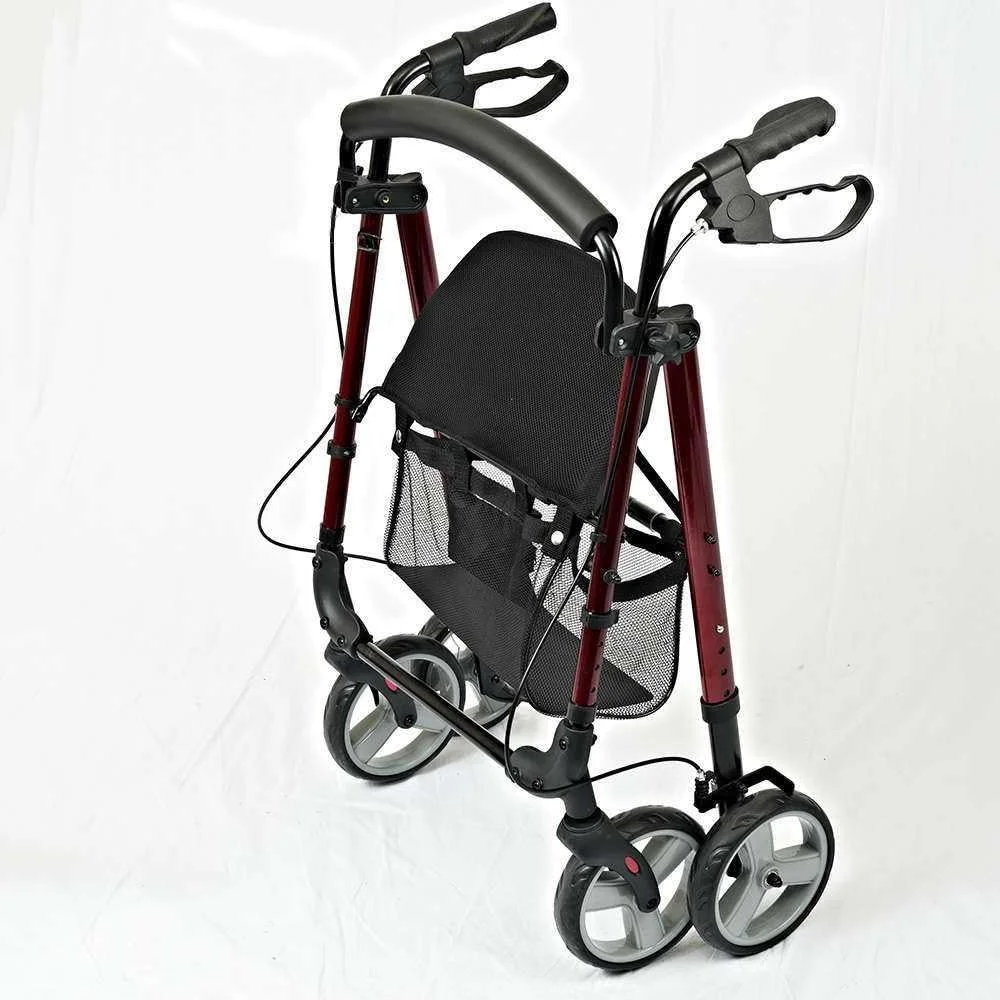 رولیتور چهار چرخ سبک وزن NRS Healthcare M87719 با صندلی - تاشو و قابل تنظیم رولیتور چهار چرخ سبک وزن NRS Healthcare M87719 با صندلی - تاشو و قابل تنظیم