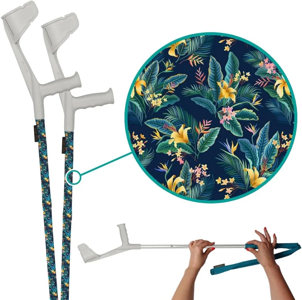 myCover Flowers - بسته 2 عددی - روکش شیک برای عصا و چوب دستی، مناسب برای همه عصاها و چوب دستی ها، پارچه کشی، قابل شستشو myCover Flowers - بسته 2 عددی - روکش شیک برای عصا و چوب دستی، مناسب برای همه عصاها و چوب دستی ها، پارچه کشی، قابل شستشو