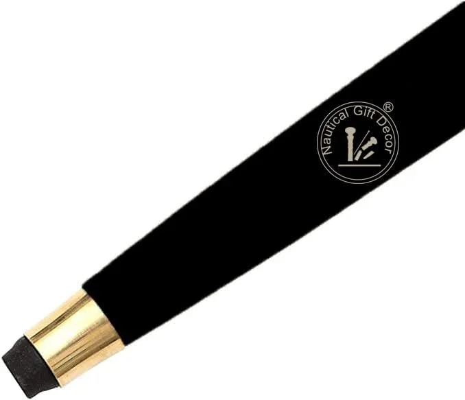 عصا و چوب دستی تزئینی هدیه دریایی در چوب طبیعی با دسته برنجی - عصای پیاده روی شیک، طلایی