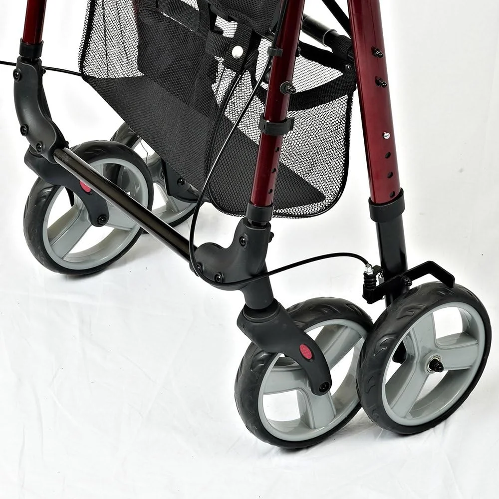 رولیتور چهار چرخ سبک وزن NRS Healthcare M87719 با صندلی - تاشو و قابل تنظیم رولیتور چهار چرخ سبک وزن NRS Healthcare M87719 با صندلی - تاشو و قابل تنظیم