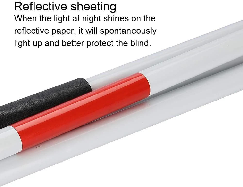 عصای تاشو و جمع‌شونده نیکو برای افراد نابینا، عصای سفید و قرمز، عصای بلند تاشو برای تحرک، عصای بازتابنده برای افراد نابینا و کم بینا