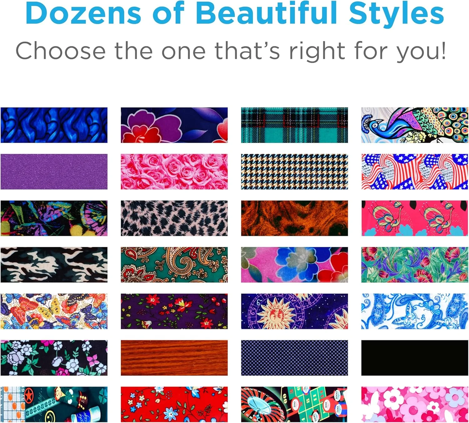 عصای پیاده روی طرح دار NOVA Medical Products با دسته افست، عصای پیاده روی سبک و قابل تنظیم با بند حمل، طرح "سمفونی پروانه"