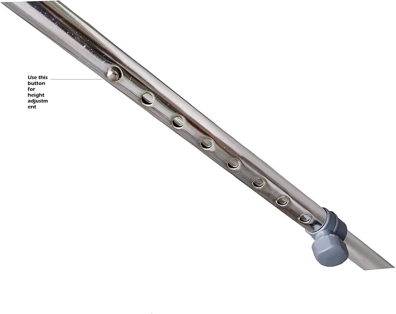 عصای چهار پایه کروم قابل تنظیم ارتفاع موبا برای افراد مسن عصای چهار پایه کروم قابل تنظیم ارتفاع موبا برای افراد مسن