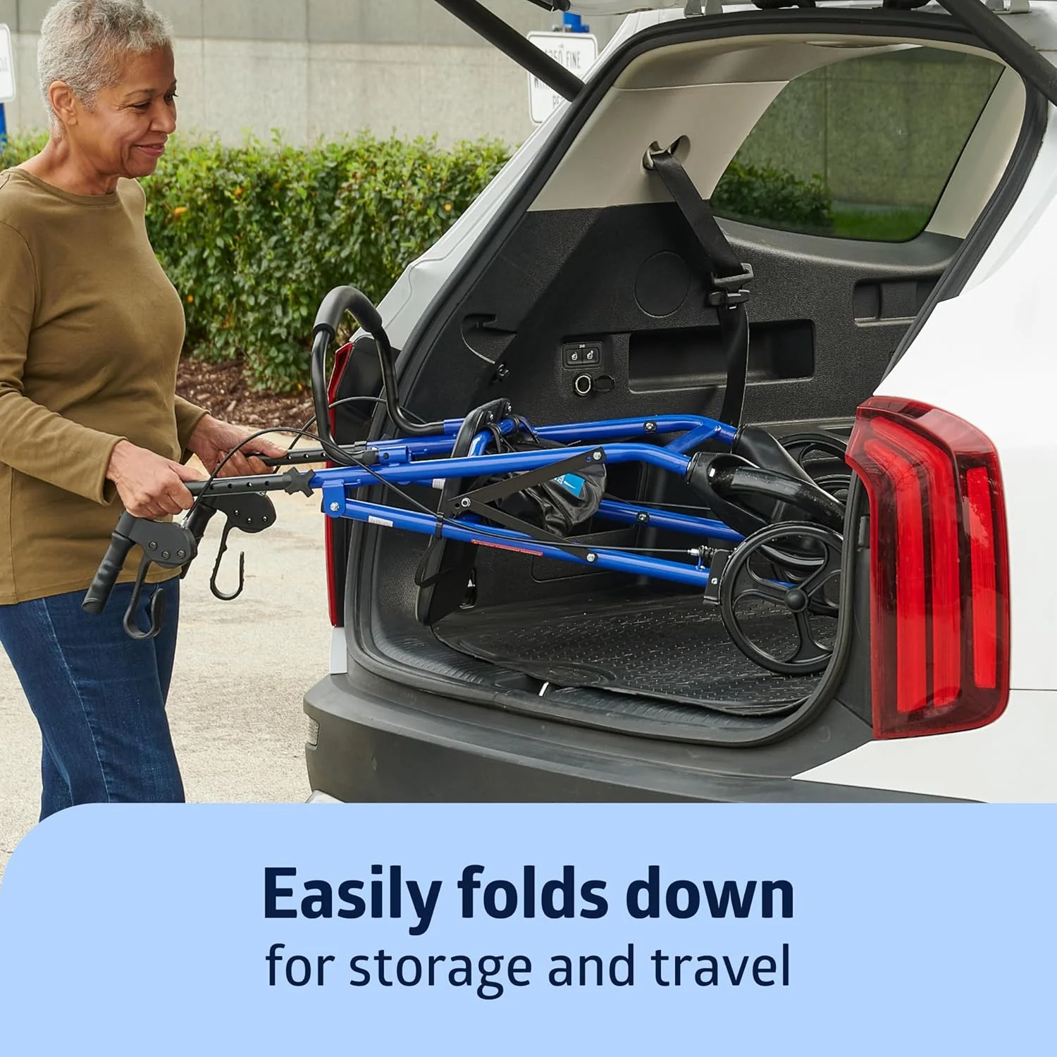 واکر رولیتور فولادی مدلاین برای افراد دارای اختلال حرکتی، آبی، ظرفیت وزنی 158 کیلوگرم، چرخهای 8 اینچی، تاشو، دستههای قابل تنظیم، واکر چرخدار برای سالمندان واکر رولیتور فولادی مدلاین برای افراد دارای اختلال حرکتی، آبی، ظرفیت وزنی 158 کیلوگرم، چرخهای 8 اینچی، تاشو، دستههای قابل تنظیم، واکر چرخدار برای سالمندان