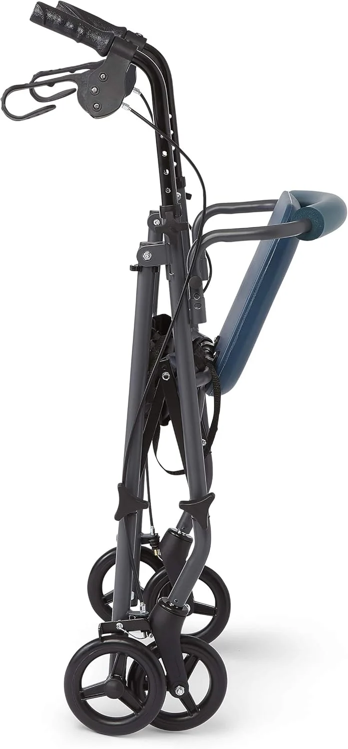 رولیتور واکر Medline با صندلی و چرخ، واکر تاشو برای سالمندان با محافظت Microban، فریم فولادی بادوام تا 158 کیلوگرم را تحمل می کند، چرخ های 6 اینچی، آبی فیروزه ای رولیتور واکر Medline با صندلی و چرخ، واکر تاشو برای سالمندان با محافظت Microban، فریم فولادی بادوام تا 158 کیلوگرم را تحمل می کند، چرخ های 6 اینچی، آبی فیروزه ای