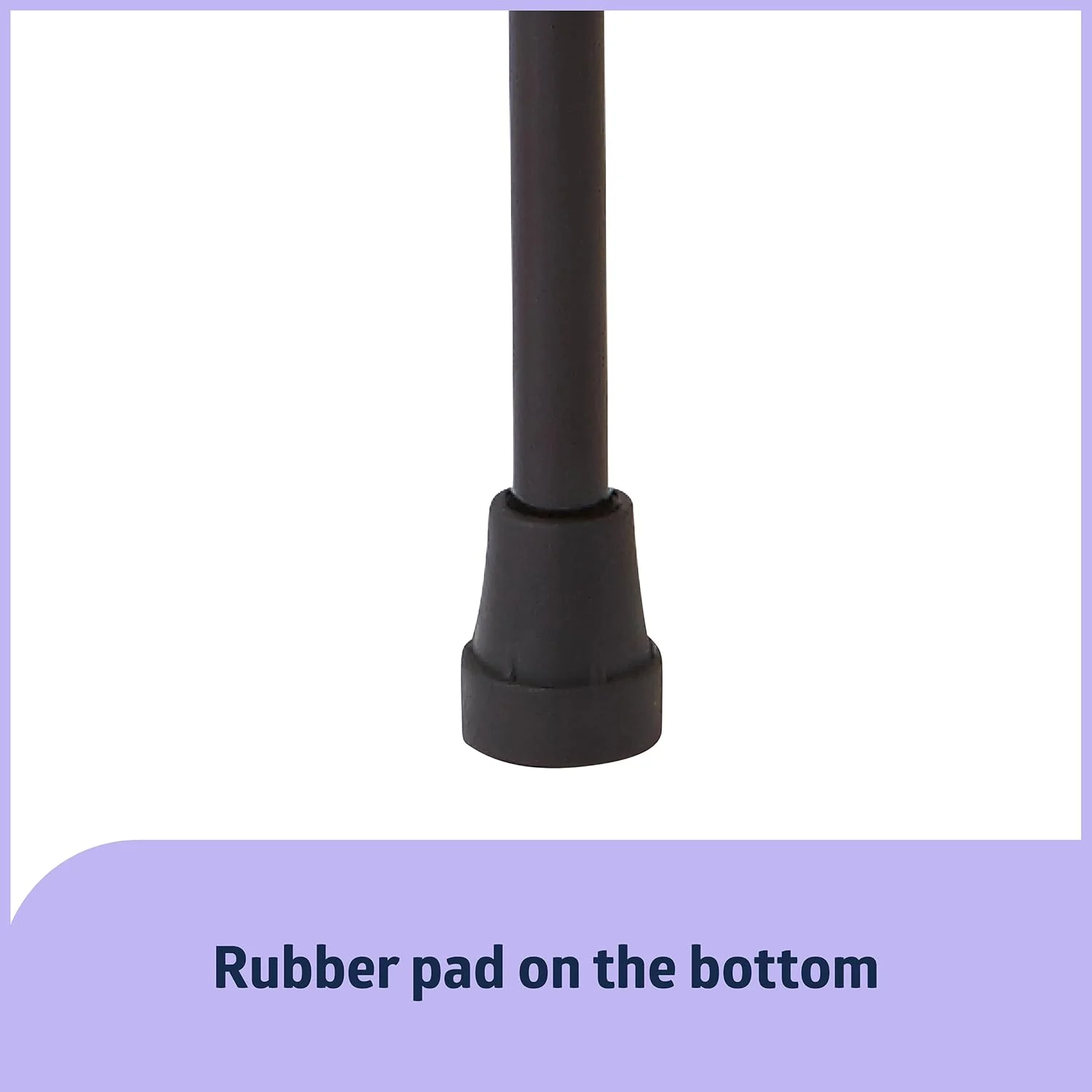 عصای پیاده روی آلومینیومی Medline برای سالمندان و بزرگسالان، قابل حمل و سبک وزن برای تعادل، آسیب های زانو، تحرک و بهبودی پس از جراحی پا، مشکی